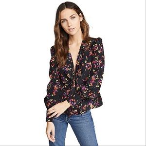 Veronica Beard Silk Payton Floral Blouse
